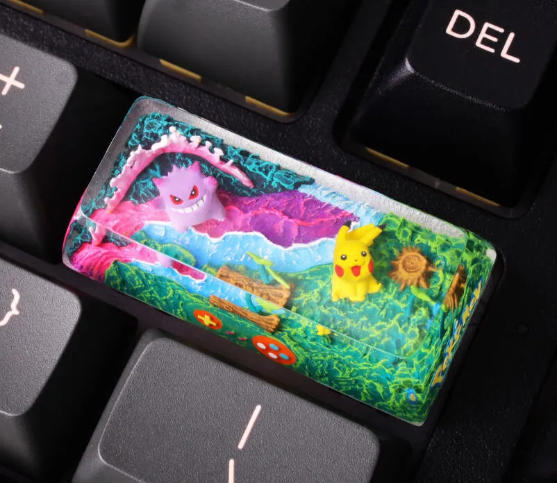 Gengar & Pikachu Pokémon Backspace Keycap