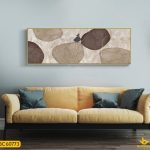 Tranh Canvas Trừu Tượng Nền Nâu Be Nghệ Thuật
